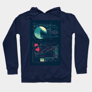 Day trading candle stick graph dashboard Hoodie